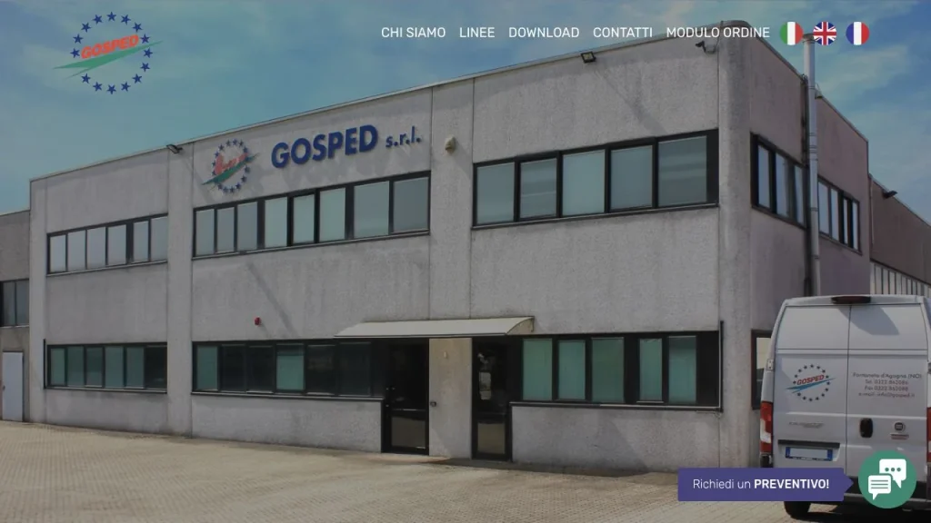 Gosped — public website Gosped website homepage.