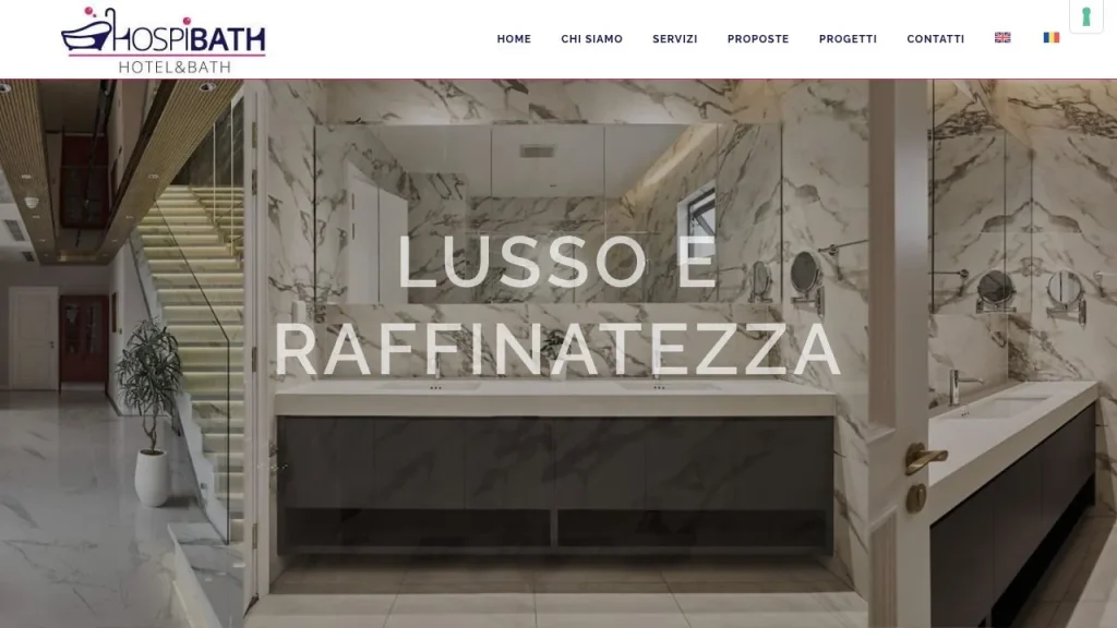 HospiBath — public website HospiBath website homepage.