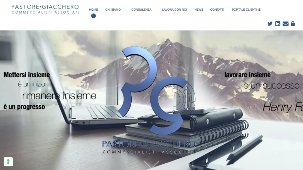 Pastore & Giacchero — Studio PEG — public website Pastore & Giacchero — Studio PEG website homepage.