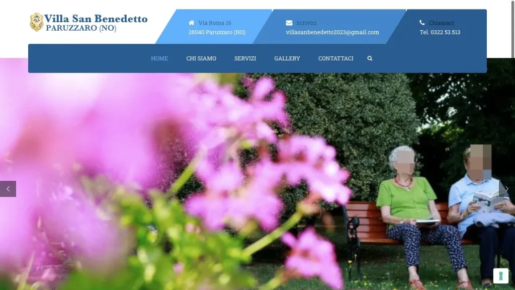 Villa San Benedetto care home — Paruzzaro website homepage.
